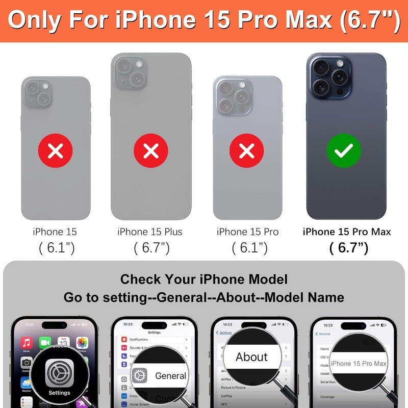 iCoverCase Compatible with iPhone 15 Pro Max Wallet Phone Case with Card Holder for Women Men, [RFID Blocking] Card Slots PU Leather Protective Wallet Case 6.7 Inch (Beige Leopard) - Image 2